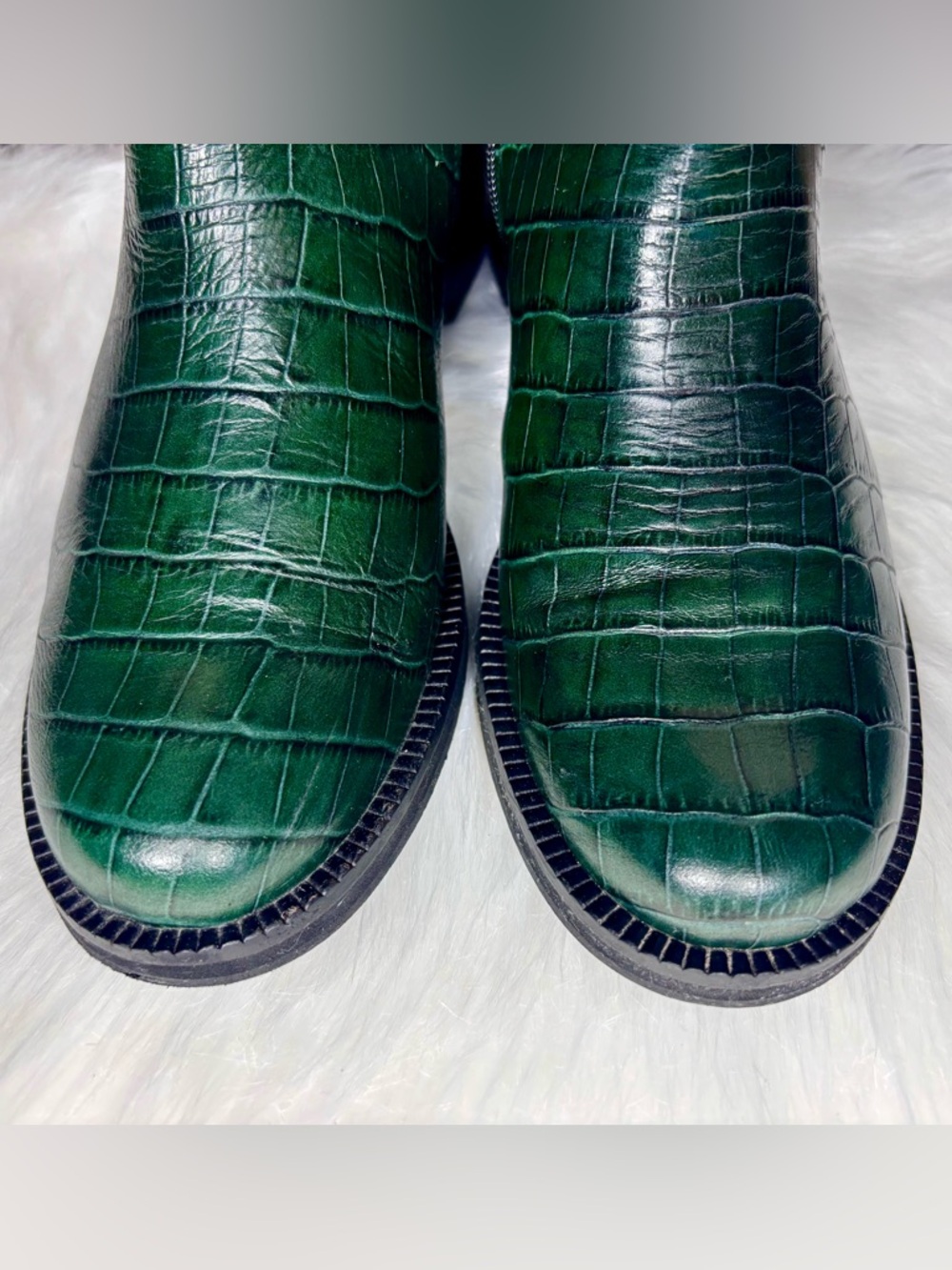 UNITY IN DIVERSITY  Green Croco Tall Boot - Picture 4 of 8